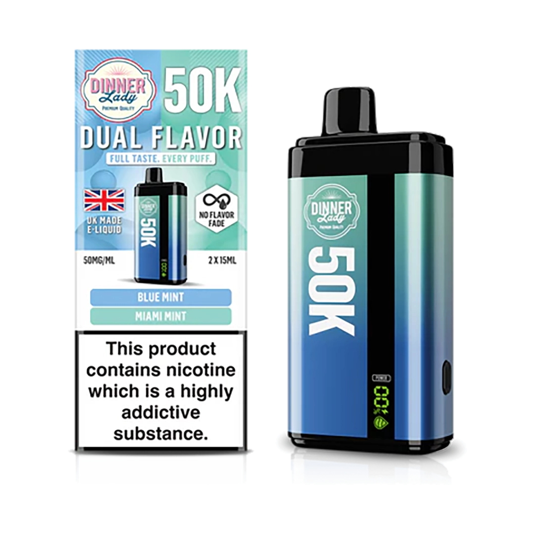 Dinner Lady 50k Dual Flavor - Blue Mint et Miami Mint