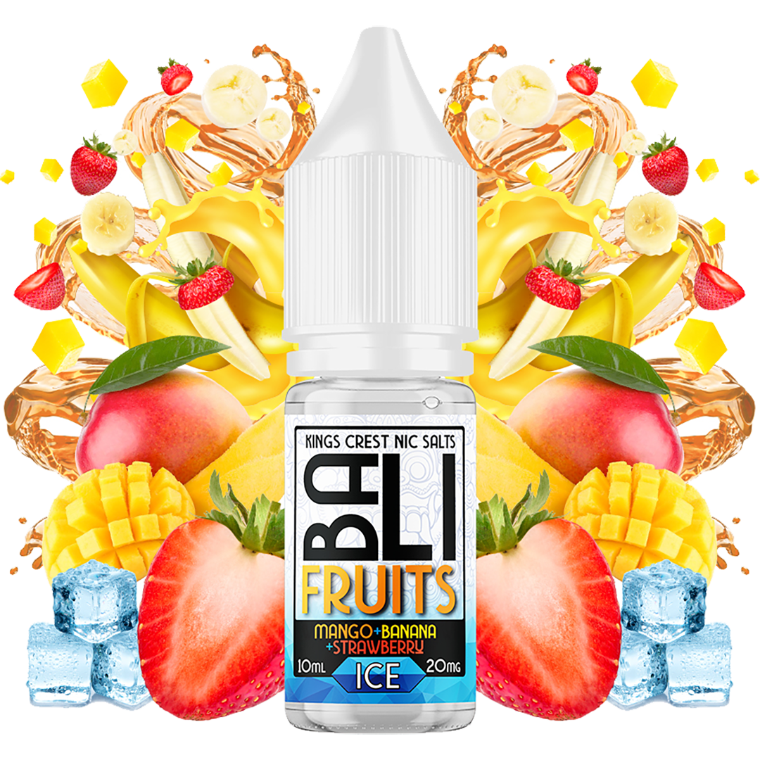Bali Fruits Mango Banana Strawberry Super Ice Salts 10 ml by Kings Crest