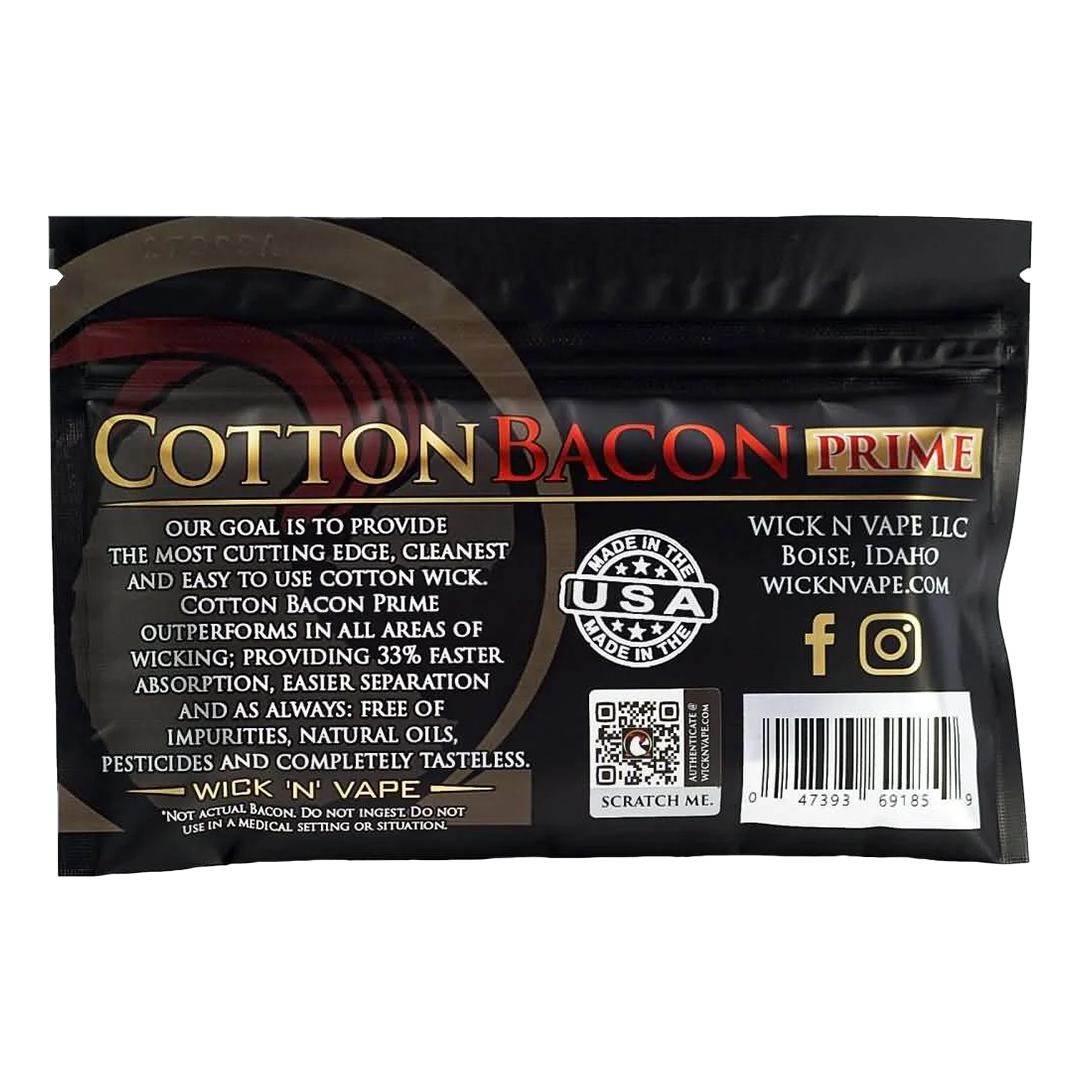 Coton Bacon Prime by WickNvape   Coton  xvape.ma Maroc.