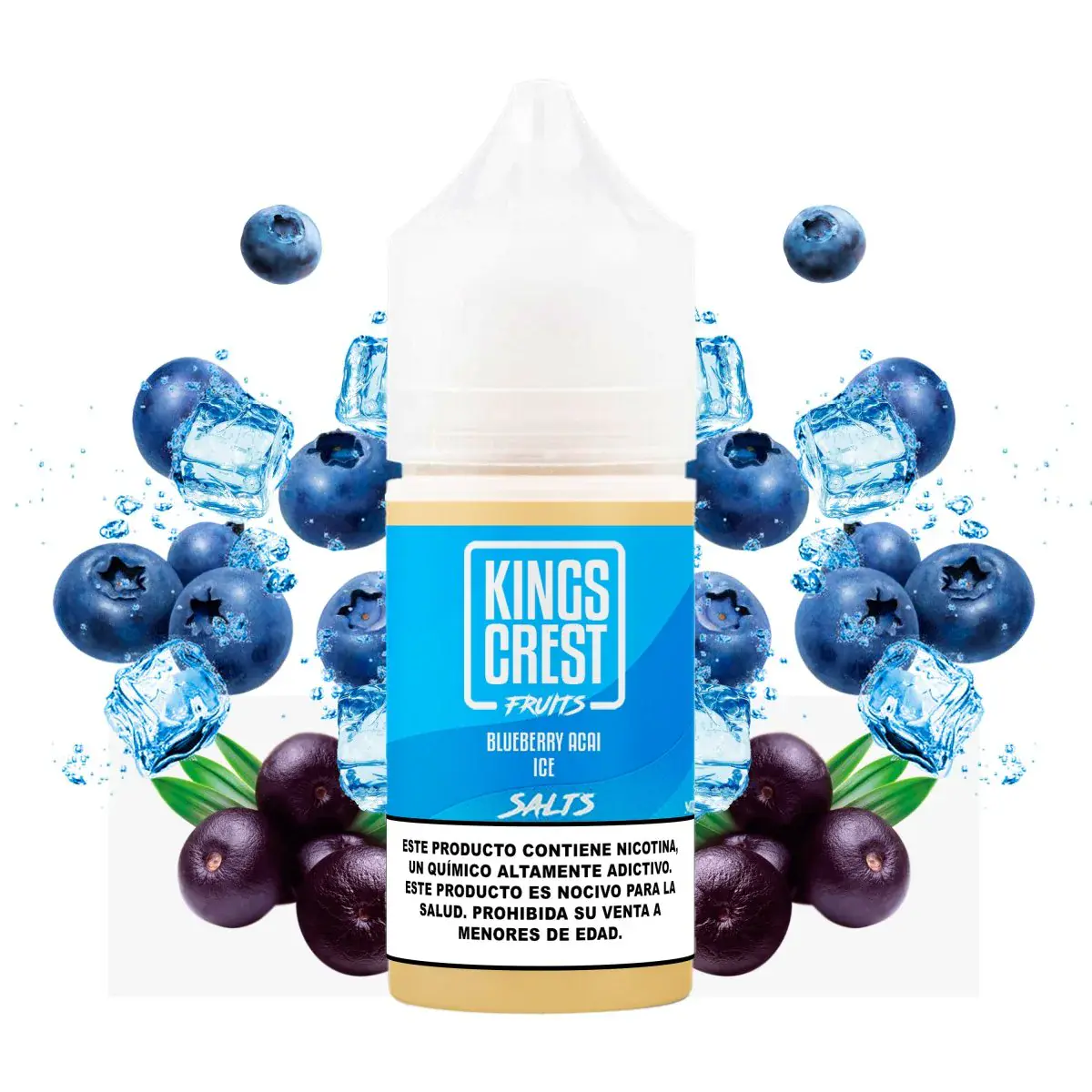 Blueberry Acai Ice  30 ml Salt E-Liquide by Kings Crest