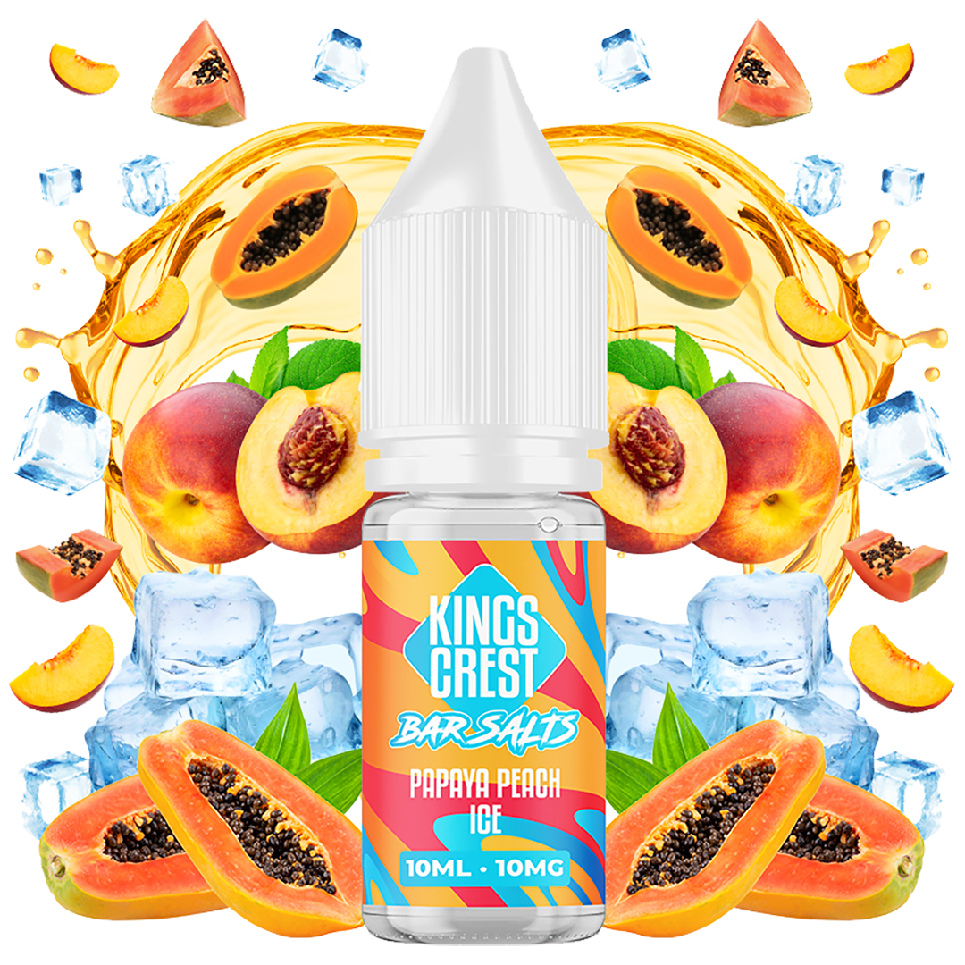 Papaya Peach Ice Salts 10 ml by Kings Crest Bar Salts